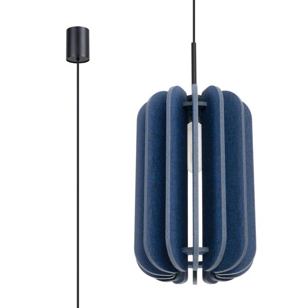 Suspensions Feutre Bleu E27 1 Mula