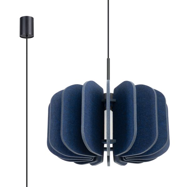 Suspensions Feutre Bleu E27 1 Mula
