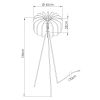 Lampadaire Feutre Bleu E27 1 Mula