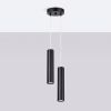 Suspensions Acier Noir GU10 2 Lagos