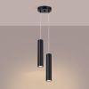 Suspensions Acier Noir GU10 2 Lagos