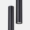 Suspensions Acier Noir GU10 2 Lagos