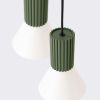 Suspensions Acier Beige E14 3 Estria