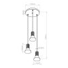 Suspensions Acier Beige E14 3 Estria