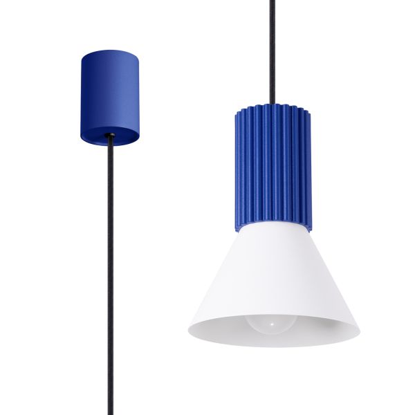 Suspensions Acier Blanc E14 1 Estria