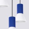 Suspensions Acier Blanc E14 3 Estria