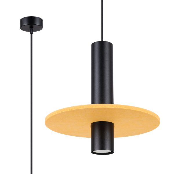 Suspensions Feutre Jaune GU10 1 Pelta