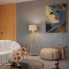 Lampadaire Tissu Taupe E27 1 Natt