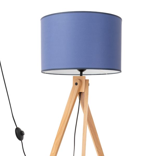 Lampadaire Tissu Bleu E27 1 Natt