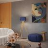 Lampadaire Tissu Bleu E27 1 Natt