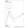 Lampadaire Tissu Bordeaux E27 1 Natt