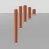 Plafonniers Acier Ocre Rouge GU10 1 LAGOS