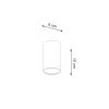 Plafonniers Acier Ocre Rouge GU10 1 LAGOS