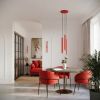 Appliques murales Acier Rouge G9 2 PASTELO