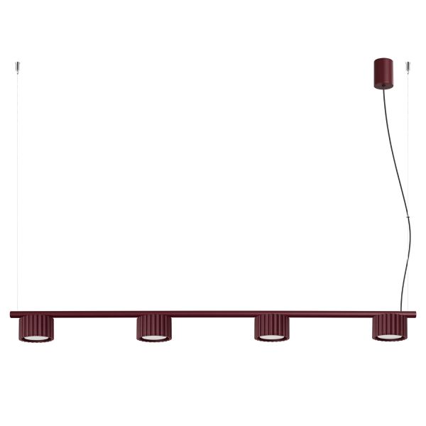 Lustres Aluminium Bordeaux Gx53 4 AURA