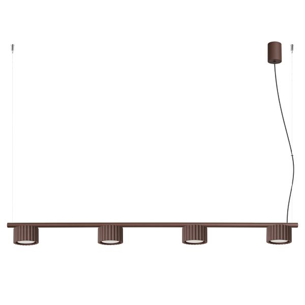 Lustres Aluminium Marron Gx53 4 AURA