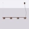 Lustres Aluminium Marron Gx53 4 AURA