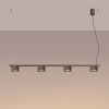 Lustres Aluminium Marron Gx53 4 AURA