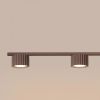 Lustres Aluminium Marron Gx53 4 AURA