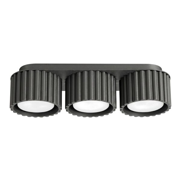 Plafonniers Aluminium Noir Gx53 3 AURA