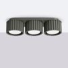 Plafonniers Aluminium Noir Gx53 3 AURA