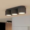 Plafonniers Aluminium Noir Gx53 3 AURA