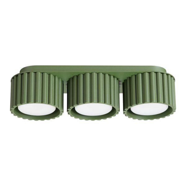 Plafonniers Aluminium Vert Olive Gx53 3 AURA