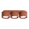 Plafonniers Aluminium Ocre Rouge Gx53 3 AURA