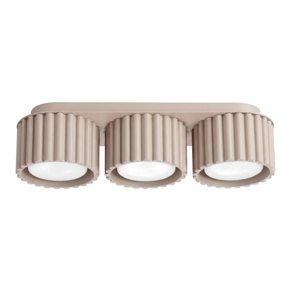 Plafonniers Aluminium Taupe Gx53 3 AURA