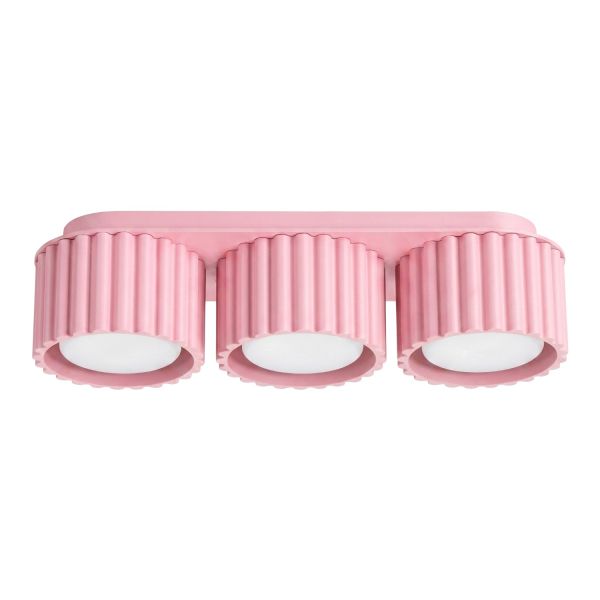 Plafonniers Aluminium Rose Gx53 3 AURA