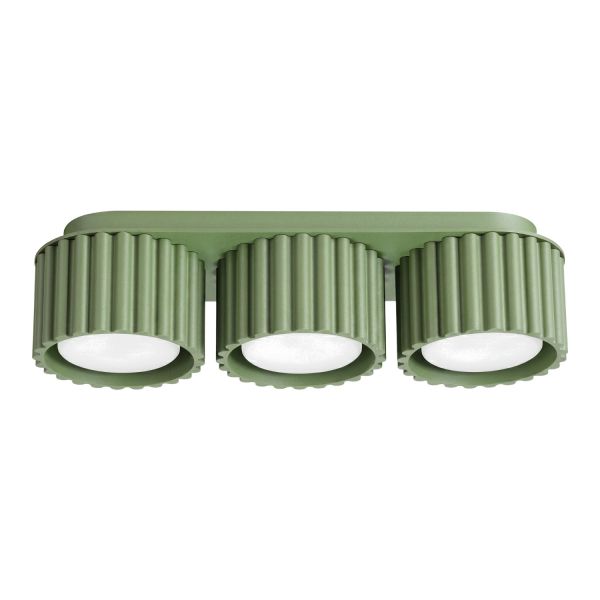 Plafonniers Aluminium Sauge Gx53 3 AURA