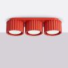Plafonniers Aluminium Rouge Gx53 3 AURA