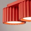 Plafonniers Aluminium Rouge Gx53 3 AURA