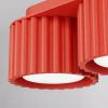 Plafonniers Aluminium Rouge Gx53 3 AURA