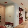 Plafonniers Aluminium Rouge Gx53 3 AURA