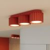 Plafonniers Aluminium Rouge Gx53 3 AURA