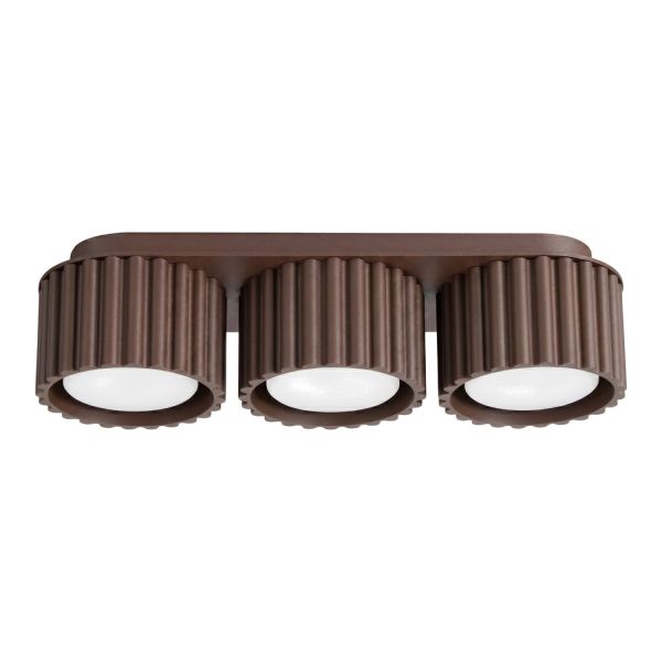 Plafonniers Aluminium Marron Gx53 3 AURA