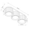 Plafonniers Aluminium Marron Gx53 3 AURA