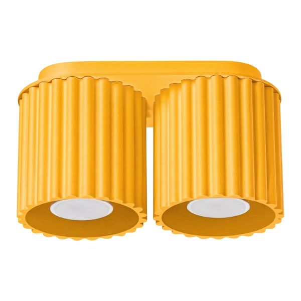 Plafonniers Aluminium Jaune GU10 2 AURA