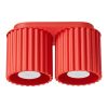 Plafonniers Aluminium Rouge GU10 2 AURA