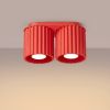 Plafonniers Aluminium Rouge GU10 2 AURA