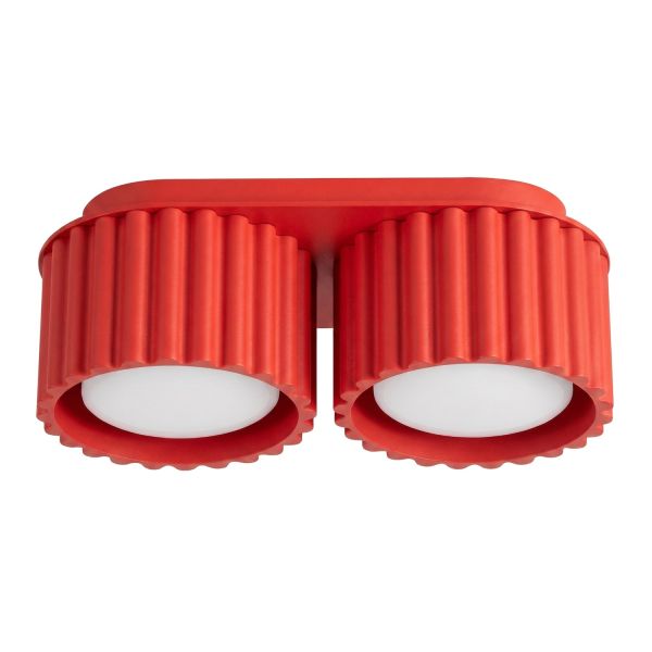Plafonniers Aluminium Rouge Gx53 2 AURA