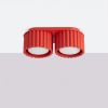 Plafonniers Aluminium Rouge Gx53 2 AURA