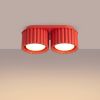Plafonniers Aluminium Rouge Gx53 2 AURA