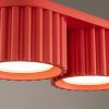 Plafonniers Aluminium Rouge Gx53 2 AURA