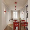 Plafonniers Aluminium Rouge Gx53 2 AURA