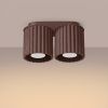 Plafonniers Aluminium Marron GU10 2 AURA