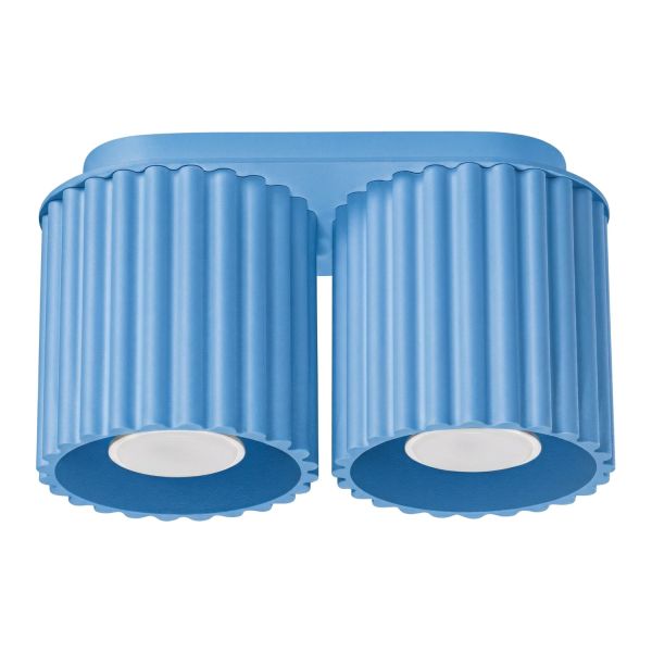 Plafonniers Aluminium Bleu GU10 2 AURA