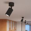 Plafonniers Aluminium Noir GU10 1 KARBON