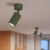 Plafonniers Aluminium Vert Olive GU10 1 KARBON